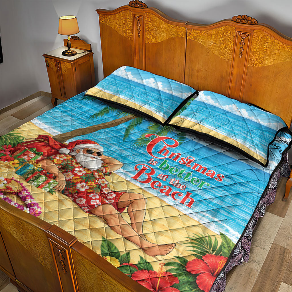 Hawaii Jolly Christmas Quilt Bed Set Xmas Is Better At The Beach LT05 - Polynesian Pride