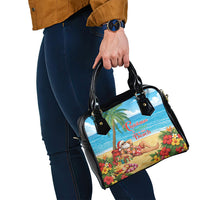 Hawaii Jolly Christmas Shoulder Handbag Xmas Is Better At The Beach LT05 - Polynesian Pride