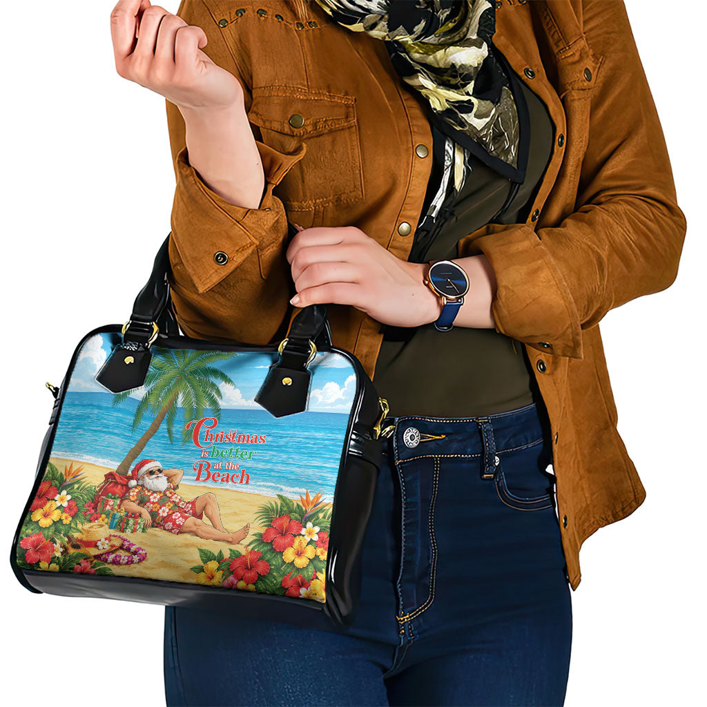 Hawaii Jolly Christmas Shoulder Handbag Xmas Is Better At The Beach LT05 - Polynesian Pride