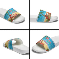 Hawaii Jolly Christmas Slide Sandals Xmas Is Better At The Beach LT05 - Polynesian Pride