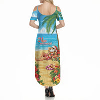 Hawaii Jolly Christmas Summer Maxi Dress Xmas Is Better At The Beach LT05 - Polynesian Pride