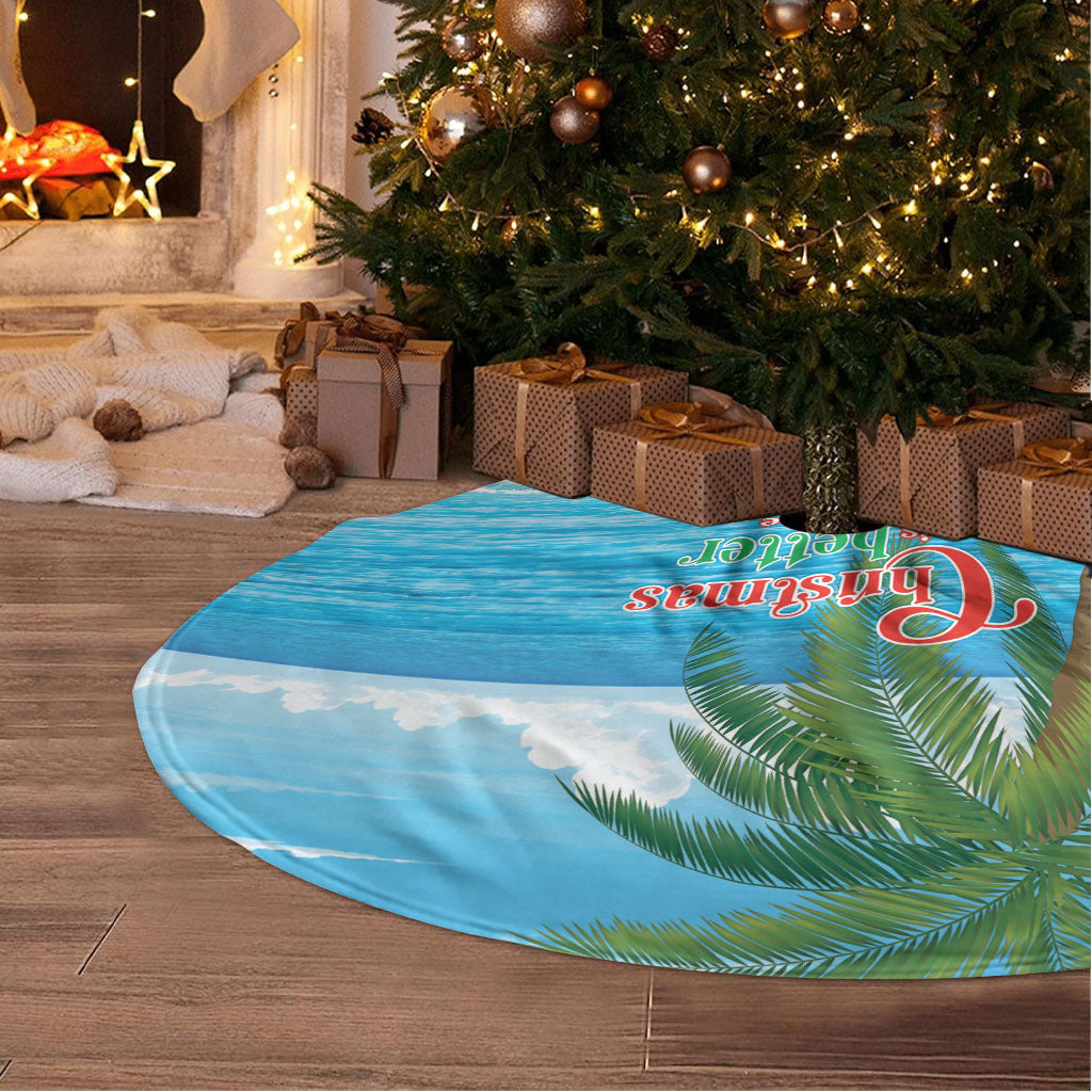 Hawaii Jolly Christmas Tree Skirt Xmas Is Better At The Beach