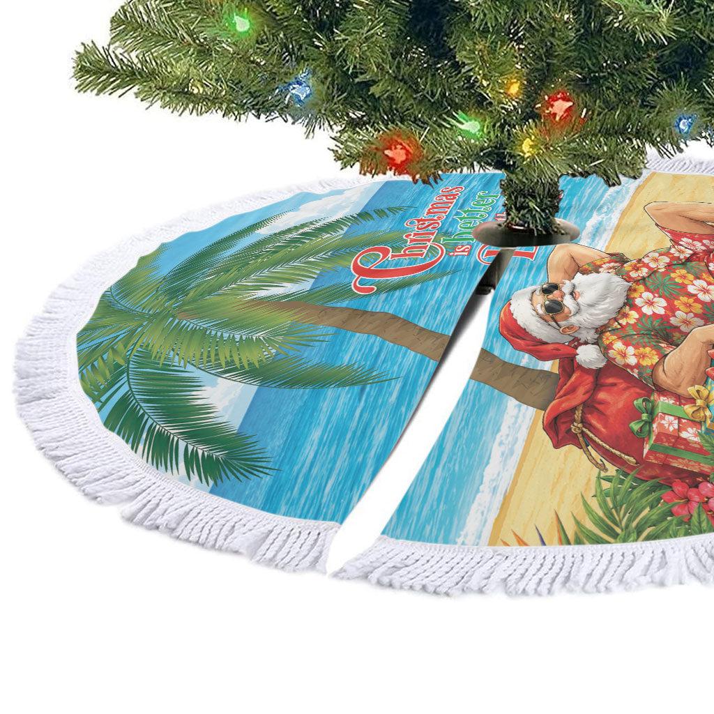 Hawaii Jolly Christmas Tree Skirt Xmas Is Better At The Beach