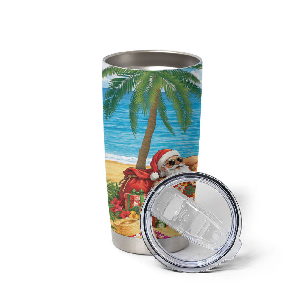 Hawaii Jolly Christmas Tumbler Cup Xmas Is Better At The Beach LT05 - Polynesian Pride