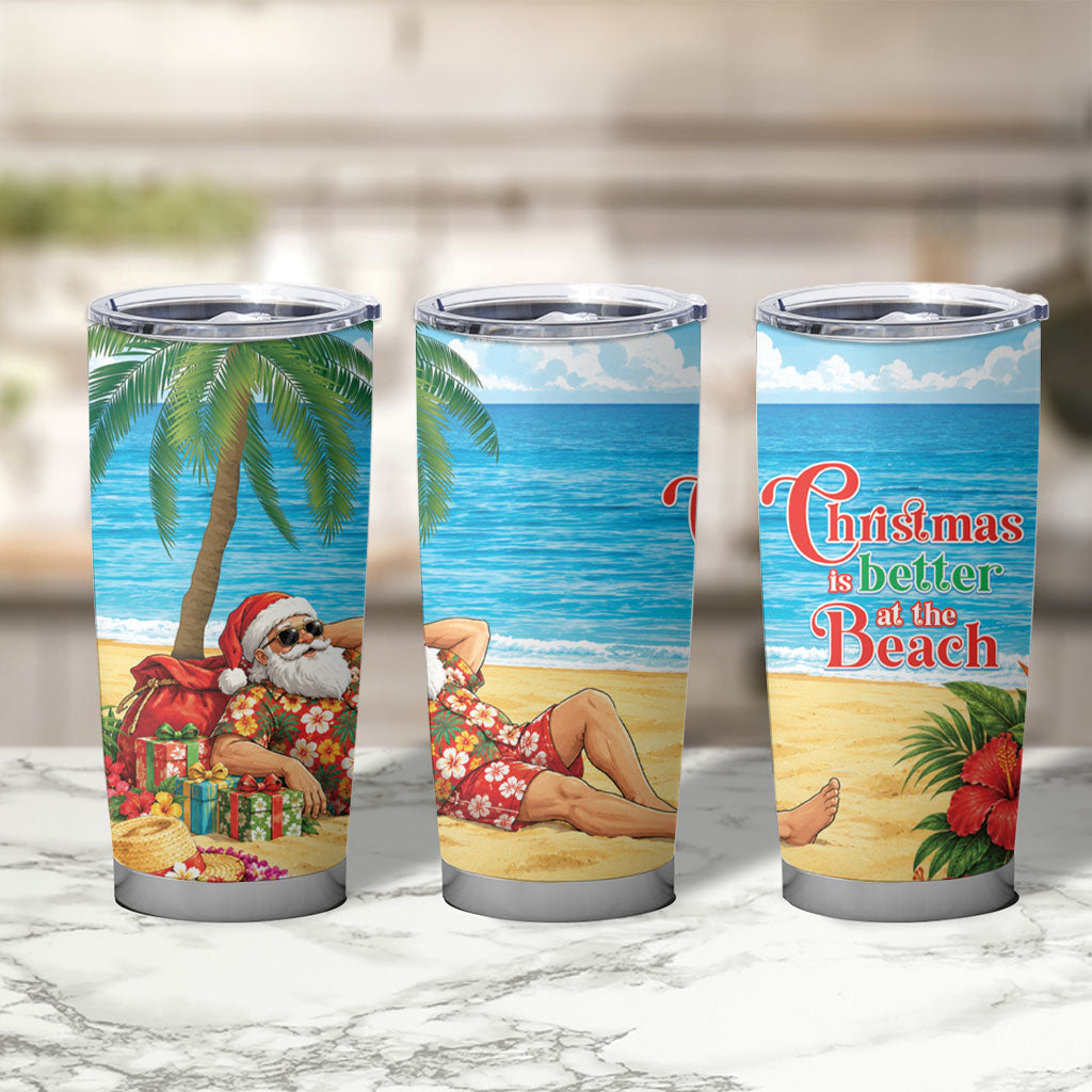 Hawaii Jolly Christmas Tumbler Cup Xmas Is Better At The Beach LT05 - Polynesian Pride