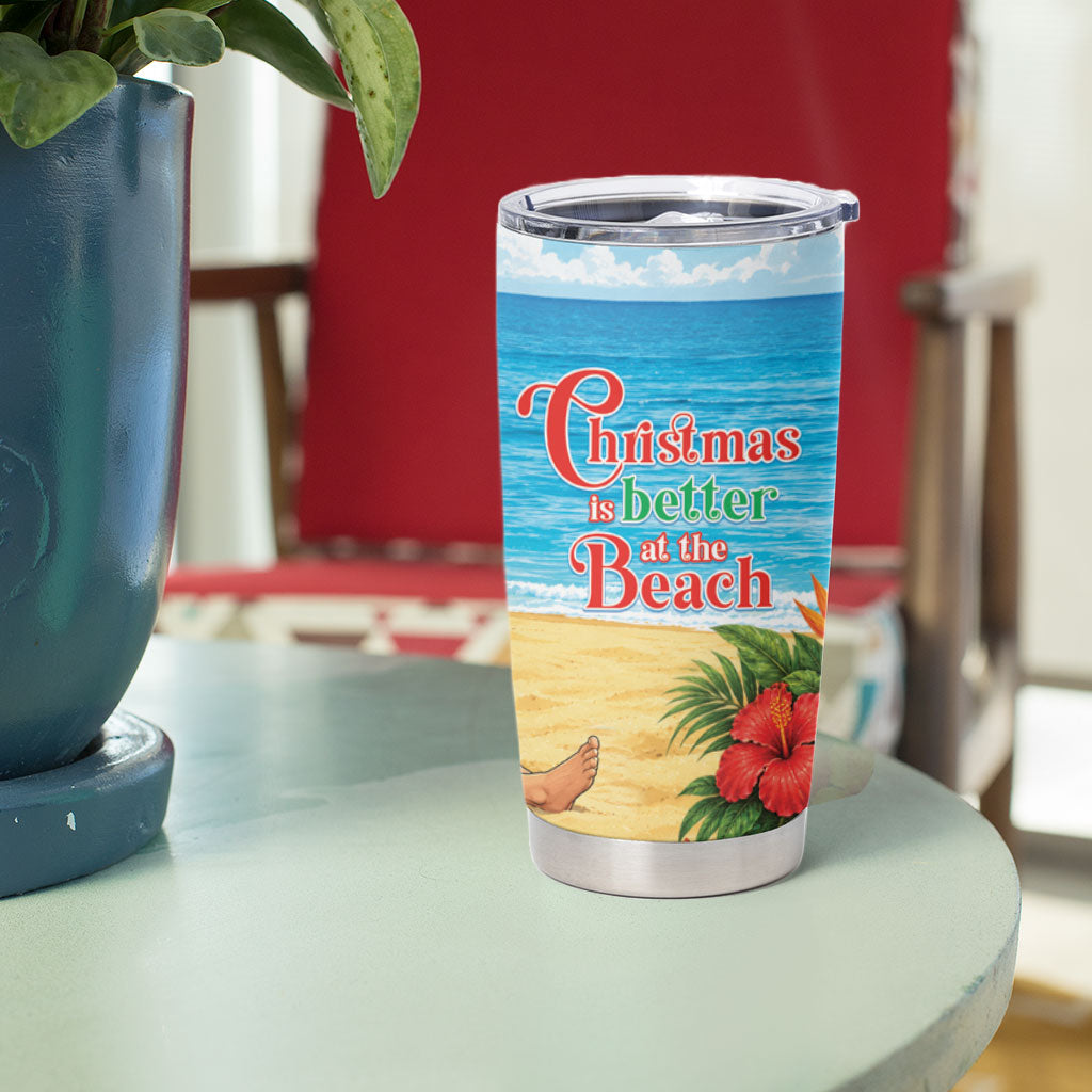 Hawaii Jolly Christmas Tumbler Cup Xmas Is Better At The Beach LT05 - Polynesian Pride