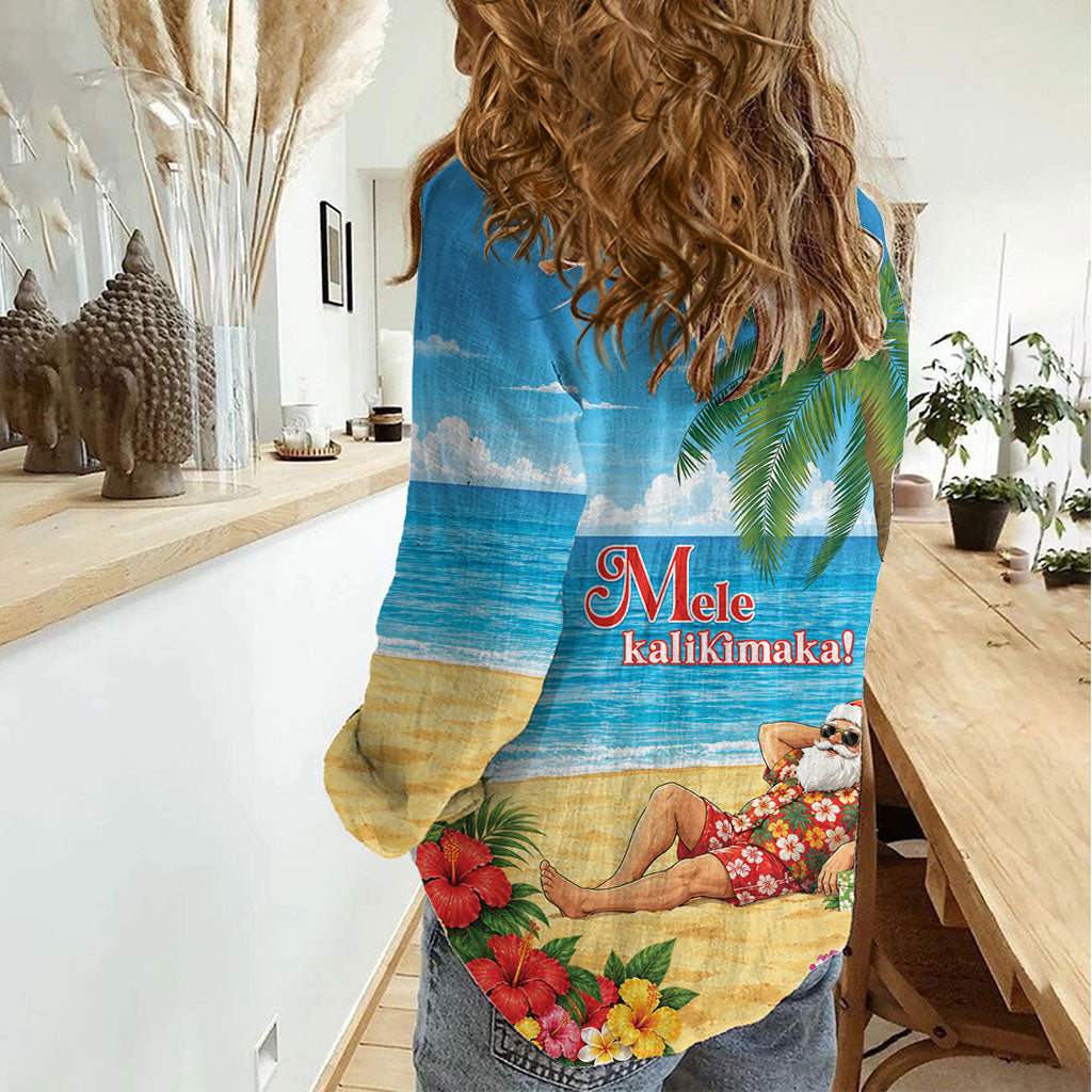 Hawaii Jolly Christmas Women Casual Shirt Xmas Is Better At The Beach LT05 - Polynesian Pride