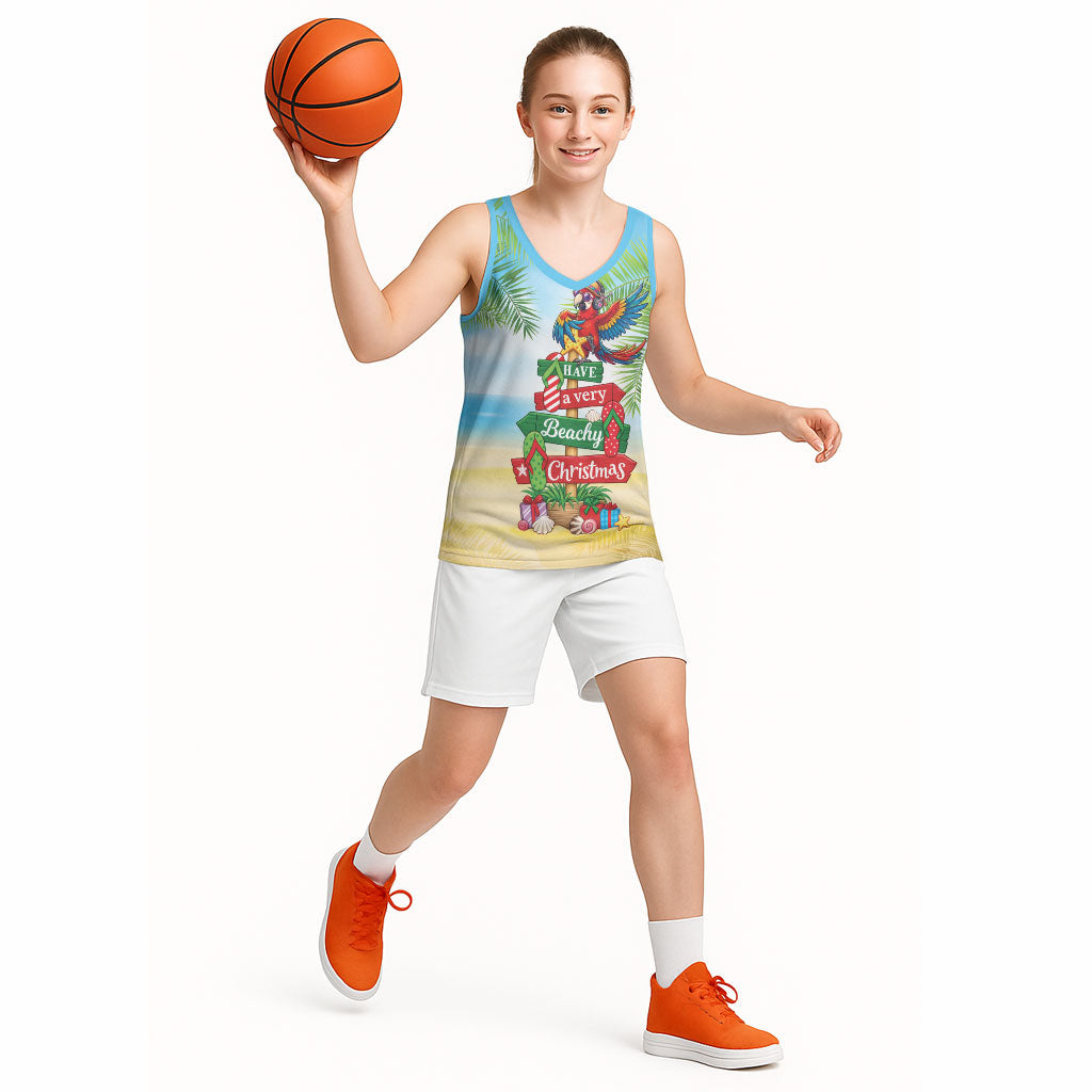 Hawaii Christmas Basketball Jersey Have A Very Beachy Christmas LT05 - Polynesian Pride