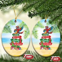 Hawaii Christmas Ceramic Ornament Have A Very Beachy Christmas
