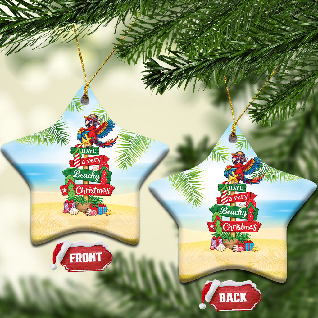 Hawaii Christmas Ceramic Ornament Have A Very Beachy Christmas