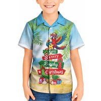 Hawaii Christmas Kid Hawaiian Shirt Have A Very Beachy Christmas LT05 Kid Multicolor - Polynesian Pride