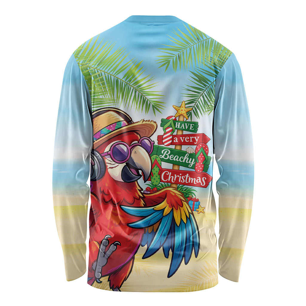 Hawaii Christmas Long Sleeve Shirt Have A Very Beachy Christmas LT05 - Polynesian Pride
