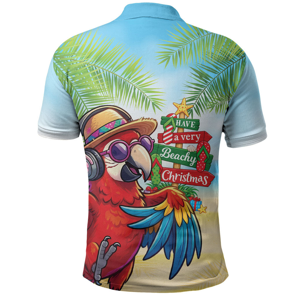 Hawaii Christmas Polo Shirt Have A Very Beachy Christmas LT05 - Polynesian Pride