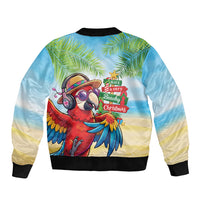 Hawaii Christmas Sleeve Zip Bomber Jacket Have A Very Beachy Christmas LT05 - Polynesian Pride