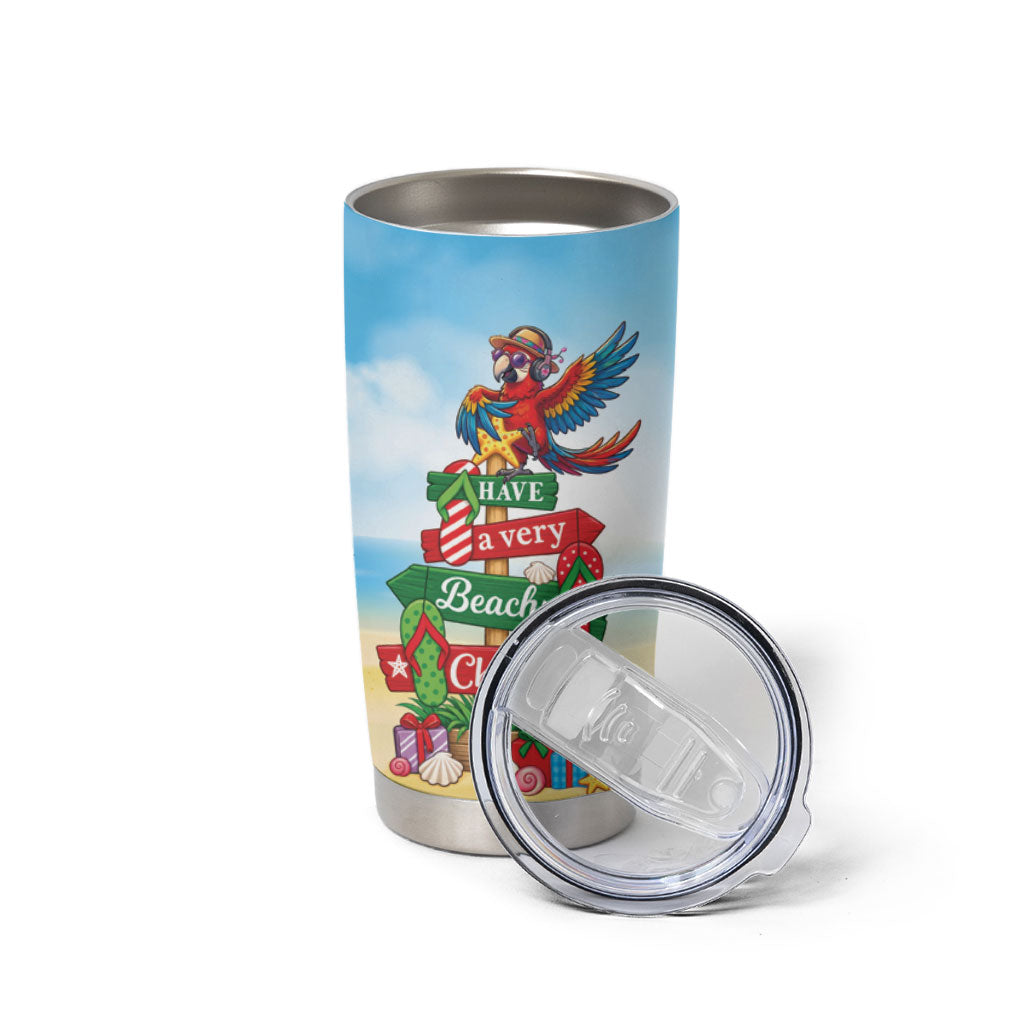 Hawaii Christmas Tumbler Cup Have A Very Beachy Christmas LT05 - Polynesian Pride