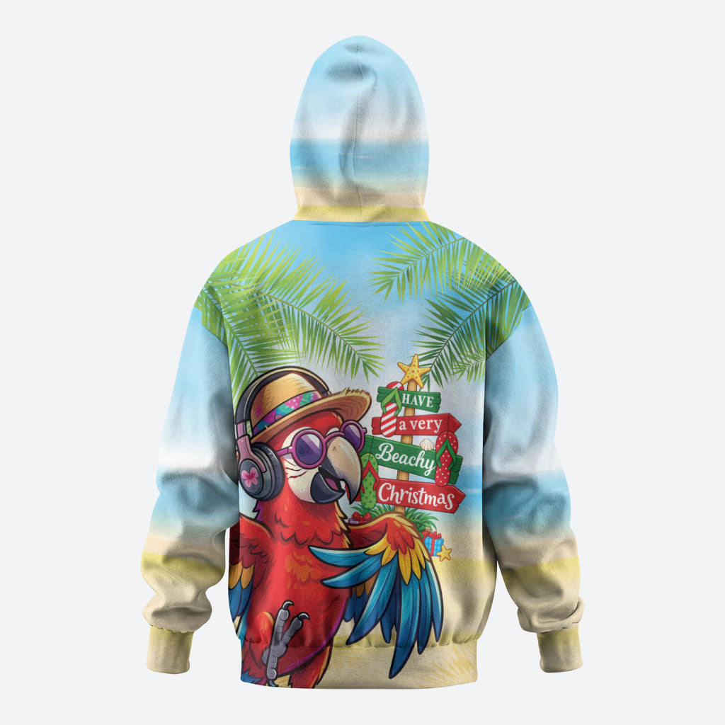Hawaii Christmas Zip Hoodie Have A Very Beachy Christmas LT05 - Polynesian Pride
