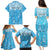 Personalized Fiji Spring Break Family Matching Puletasi Dress and Hawaiian Shirt Fijian Tapa Pattern Blue LT05 - Polynesian Pride