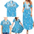 Personalized Fiji Spring Break Family Matching Summer Maxi Dress and Hawaiian Shirt Fijian Tapa Pattern Blue LT05 - Polynesian Pride