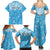 Personalized Fiji Spring Break Family Matching Summer Maxi Dress and Hawaiian Shirt Fijian Tapa Pattern Blue LT05 - Polynesian Pride