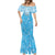 Personalized Fiji Spring Break Mermaid Dress Fijian Tapa Pattern Blue LT05 - Polynesian Pride