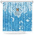 Fiji Spring Break Shower Curtain Fijian Tapa Pattern Blue LT05 Blue - Polynesian Pride