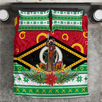 Vanuatu Christmas Bedding Set Santa God Yumi LT05 Red - Polynesian Pride