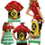 Personalized Vanuatu Christmas Family Matching Short Sleeve Bodycon Dress and Hawaiian Shirt Santa God Yumi LT05 - Polynesian Pride