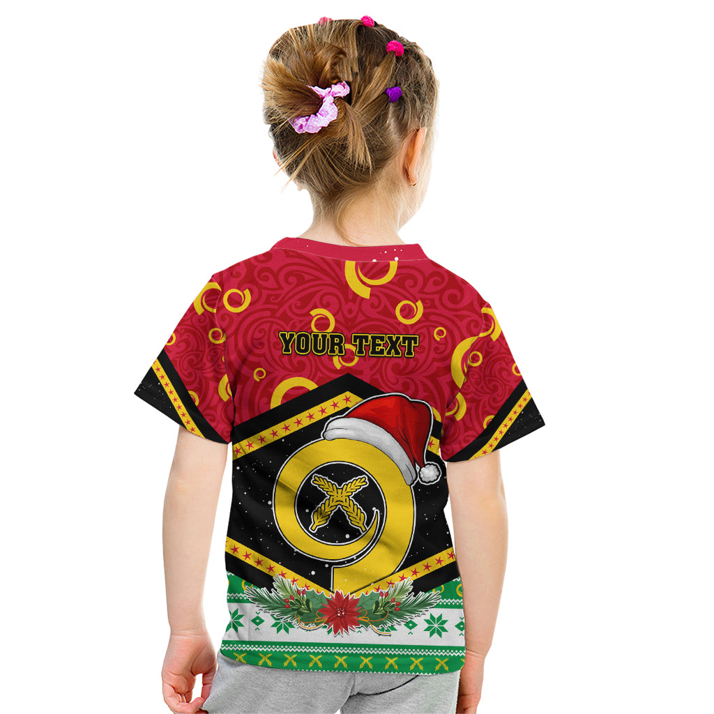 Personalized Vanuatu Christmas Kid T Shirt Santa God Yumi LT05 - Polynesian Pride
