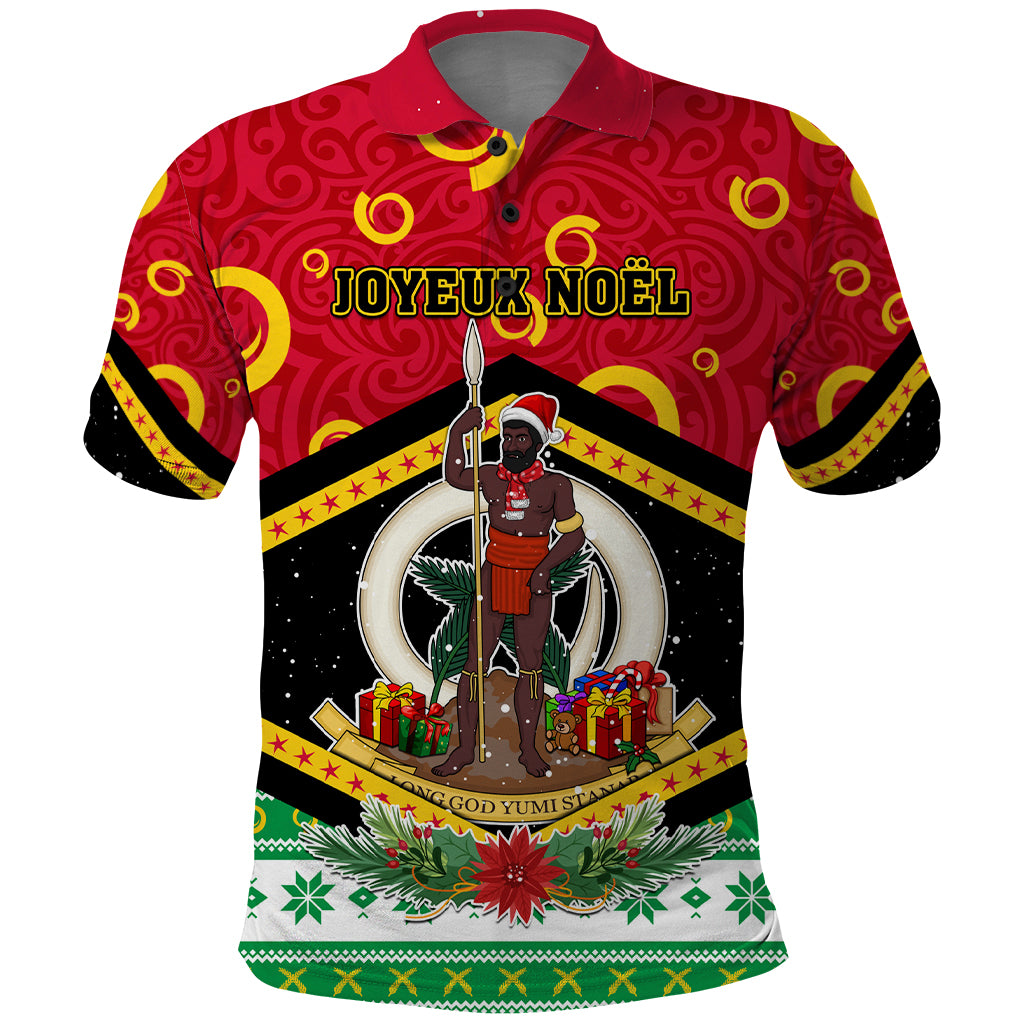 Personalized Vanuatu Christmas Polo Shirt Santa God Yumi LT05 Red - Polynesian Pride