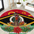 Vanuatu Christmas Round Carpet Santa God Yumi LT05 Red - Polynesian Pride