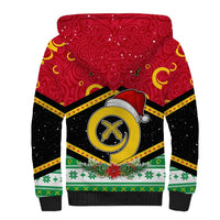 Personalized Vanuatu Christmas Sherpa Hoodie Santa God Yumi LT05 - Polynesian Pride
