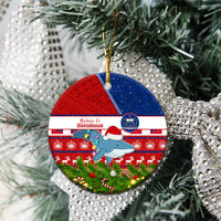Samoa Christmas Ceramic Ornament Santas Whale Manuia Le Kerisimasi LT05 - Polynesian Pride