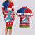 Personalized Samoa Christmas Couples Matching Long Sleeve Bodycon Dress and Hawaiian Shirt Santas Whale Manuia Le Kerisimasi LT05 - Polynesian Pride