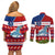 Personalized Samoa Christmas Couples Matching Off Shoulder Short Dress and Long Sleeve Button Shirts Santas Whale Manuia Le Kerisimasi LT05 - Polynesian Pride