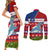 Personalized Samoa Christmas Couples Matching Short Sleeve Bodycon Dress and Long Sleeve Button Shirts Santas Whale Manuia Le Kerisimasi LT05 - Polynesian Pride