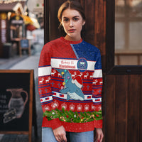 Personalised Samoa Christmas Ugly Christmas Sweater Santas Whale Manuia Le Kerisimasi LT05 - Polynesian Pride
