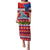 Personalized Samoa Christmas Puletasi Santas Whale Manuia Le Kerisimasi LT05 Long Dress Red - Polynesian Pride