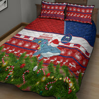 Samoa Christmas Quilt Bed Set Santas Whale Manuia Le Kerisimasi LT05 - Polynesian Pride