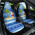 Personalized Fiji Christmas Car Seat Cover Santa Claus Surf Marau Na Kerisimasi LT05 One Size Blue - Polynesian Pride