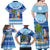 Personalized Fiji Christmas Family Matching Off Shoulder Maxi Dress and Hawaiian Shirt Santa Claus Surf Marau Na Kerisimasi LT05 - Polynesian Pride