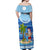 Personalized Fiji Christmas Off Shoulder Maxi Dress Santa Claus Surf Marau Na Kerisimasi LT05 - Polynesian Pride