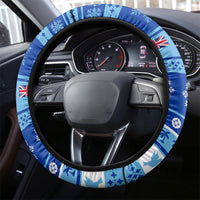 Fiji Christmas Steering Wheel Cover Santa Claus Surf Marau Na Kerisimasi LT05 - Polynesian Pride