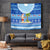 Fiji Christmas Tapestry Santa Claus Surf Marau Na Kerisimasi LT05 Blue - Polynesian Pride