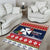 Wallis and Futuna Christmas Area Rug Poinsettia Joyeux Noel