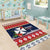 Wallis and Futuna Christmas Area Rug Poinsettia Joyeux Noel