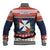 Wallis and Futuna Christmas Baseball Jacket Poinsettia Joyeux Noel