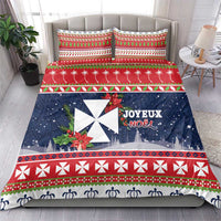 Wallis and Futuna Christmas Bedding Set Poinsettia Joyeux Noel LT05 - Polynesian Pride