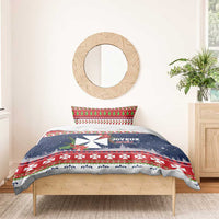Wallis and Futuna Christmas Bedding Set Poinsettia Joyeux Noel LT05 - Polynesian Pride