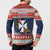 Wallis and Futuna Christmas Button Sweatshirt Poinsettia Joyeux Noel