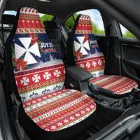 Wallis and Futuna Christmas Car Seat Cover Poinsettia Joyeux Noel LT05 One Size Red - Polynesian Pride